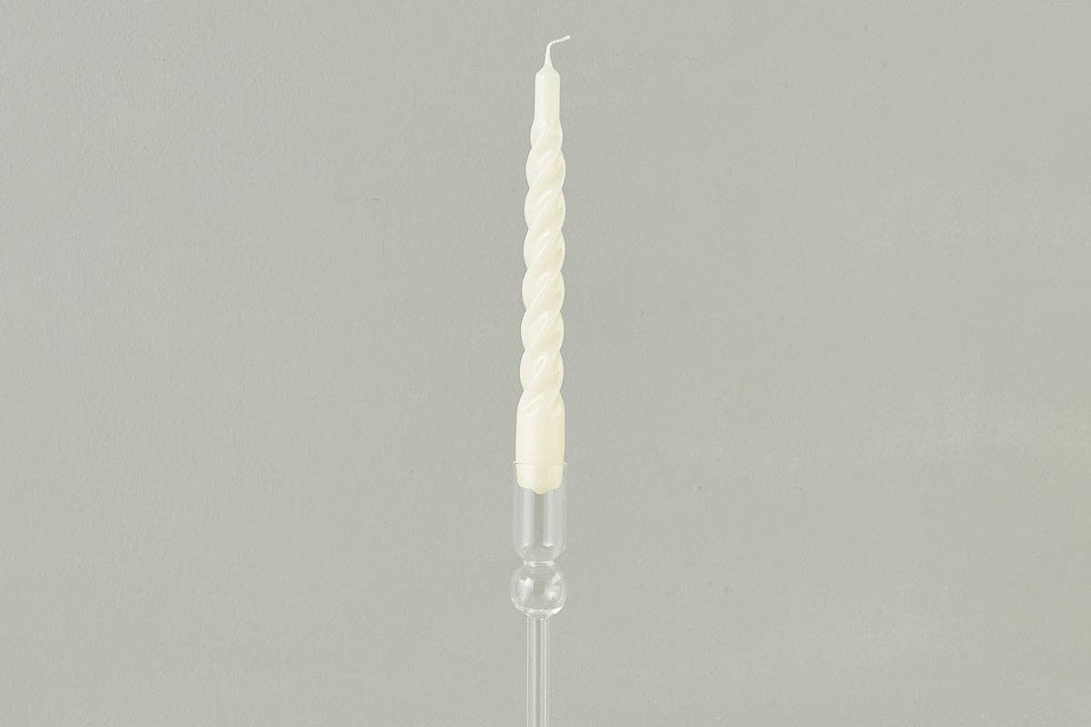 Cream Twisted Taper Candles