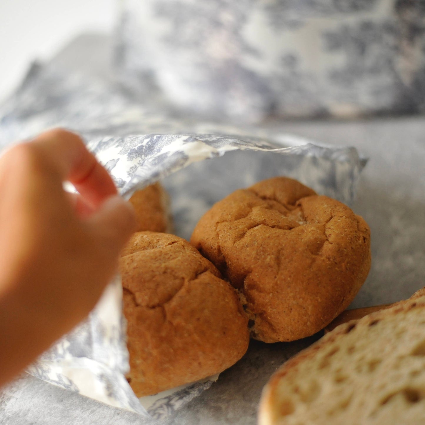 Vintage Pure cotton lightweight Beeswax Bread Bag : XXL