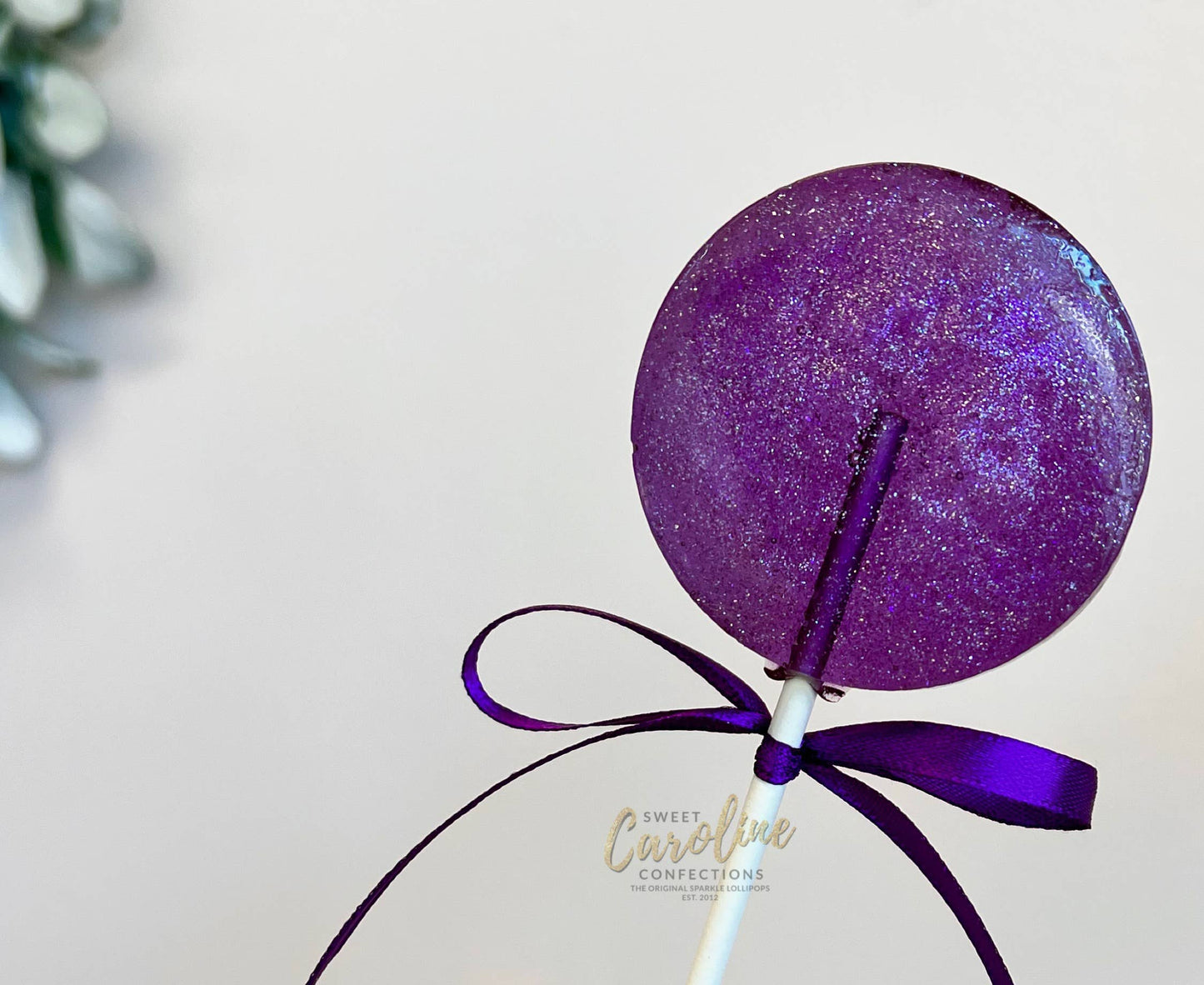 Grape Sparkle Lollipops