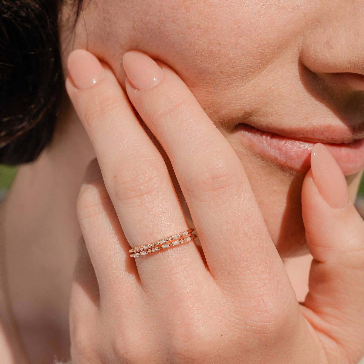 Mama Morse Code Ring: Gold Vermeil