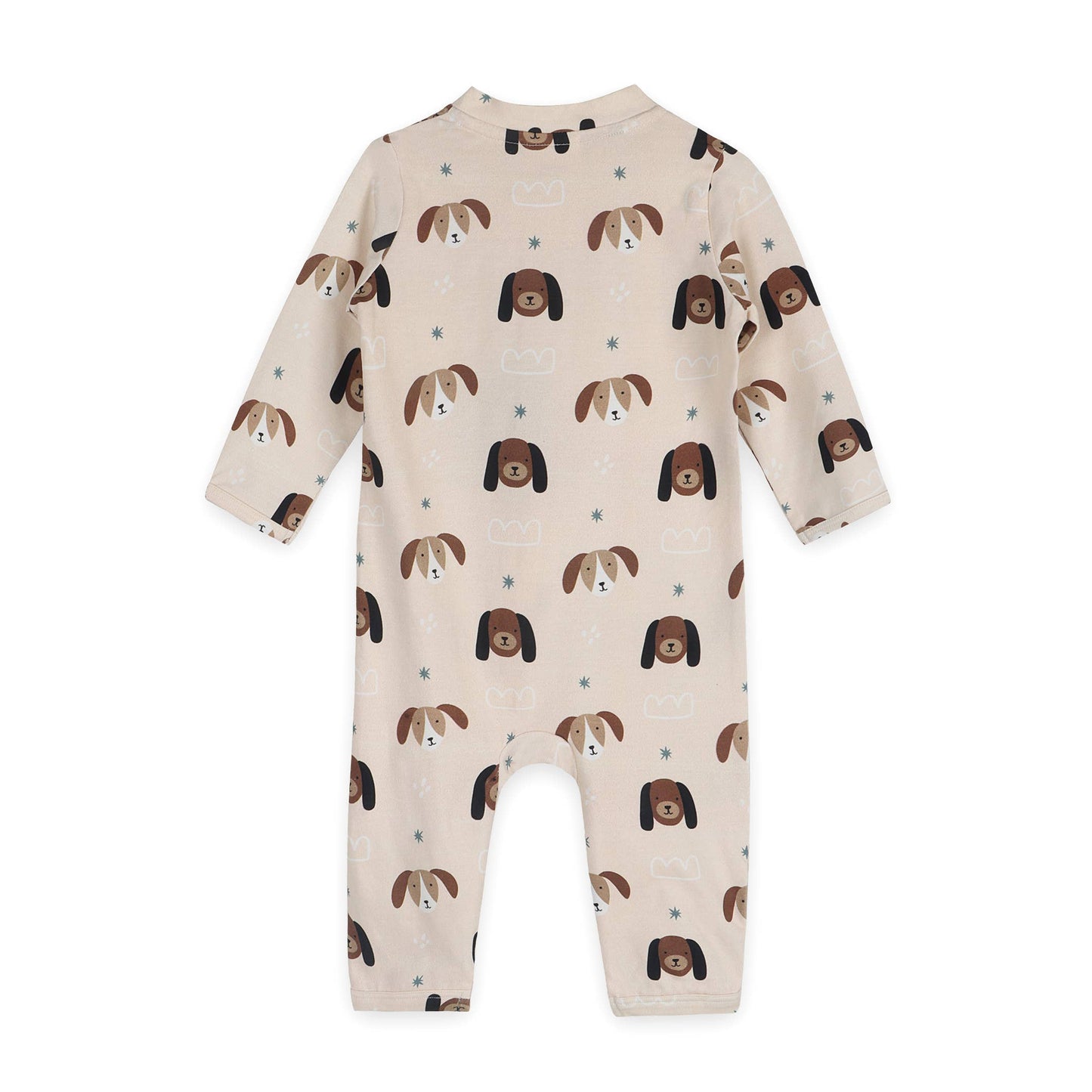Doggies Baby Zipper Jumpsuit (Organic): Sand