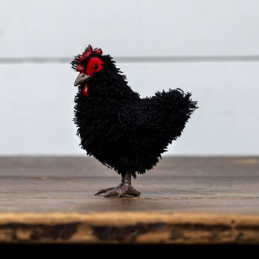 Standing Black Hen