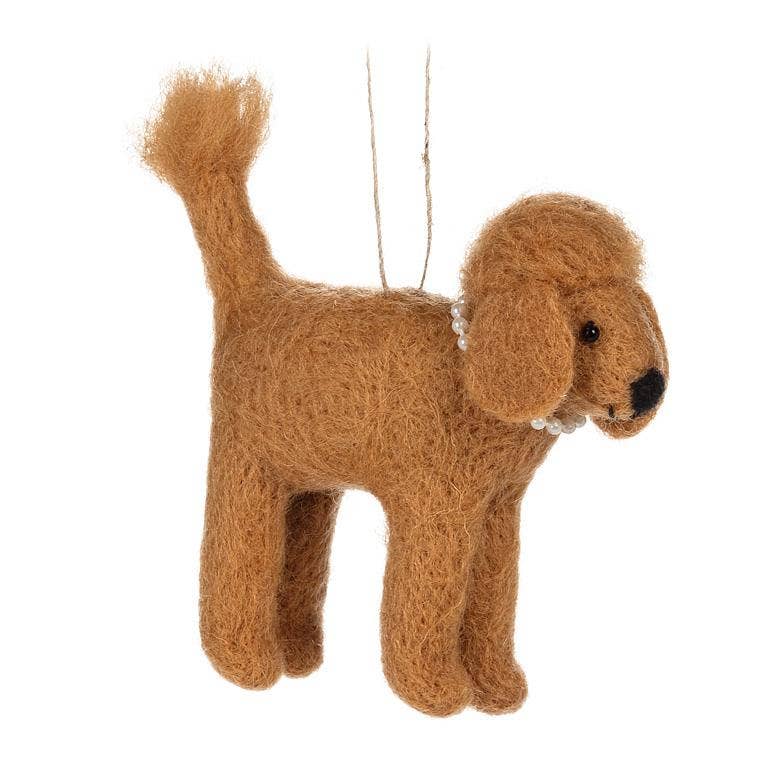 Poodles with Pearls Ornament-3"H