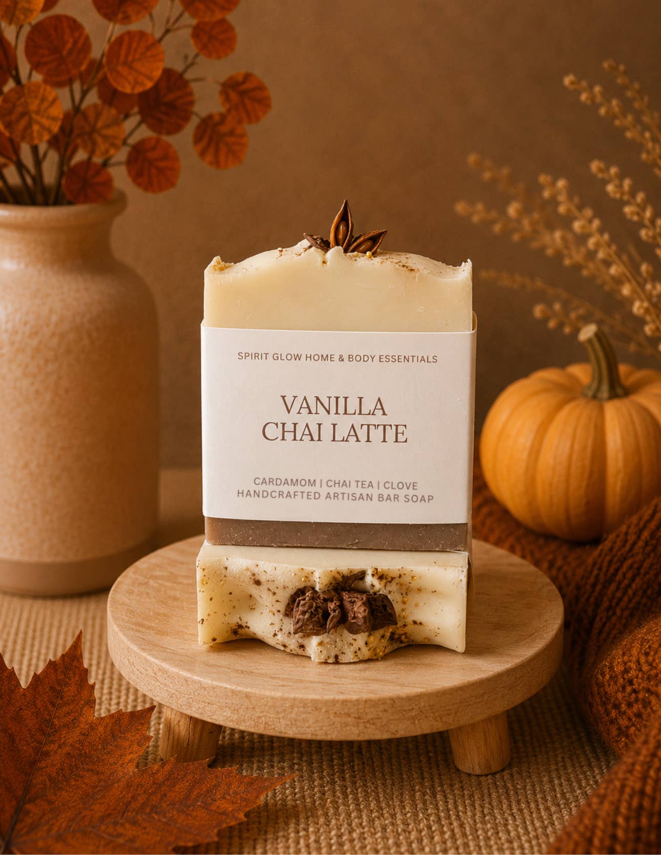 Vanilla Chai Latte  - Handcrafted Artisan Soap Bar