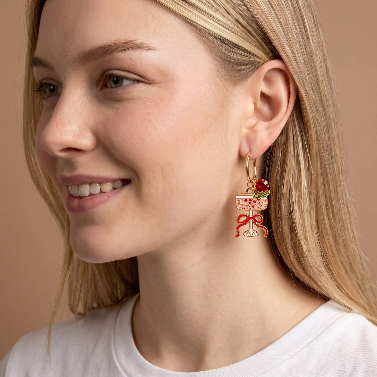 Signature Hoop Earrings-Cranberry Cosmo