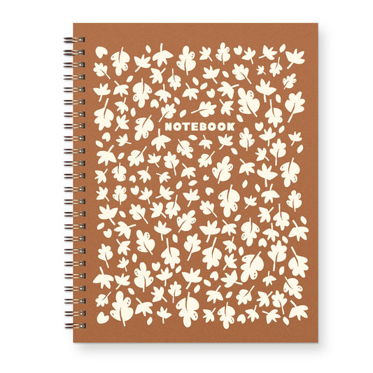 Fall Autumn Leaf Pattern Journal: Lined Notebook