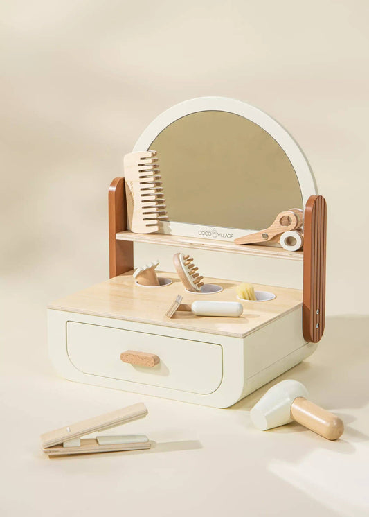 Wooden Beauty Station Playset and Accessories