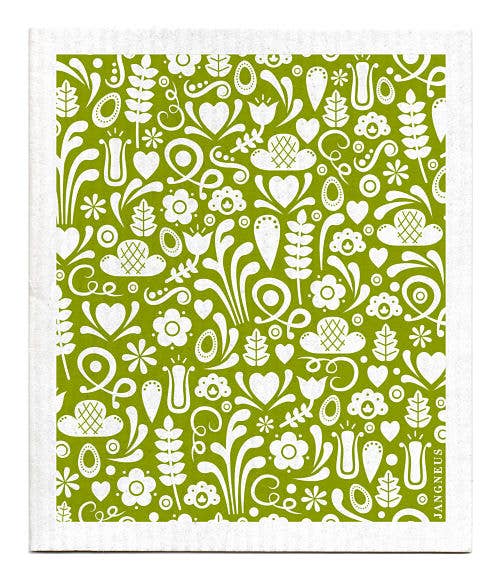 Swedish Dishcloth - Dala - Green: Green