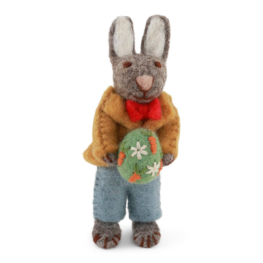 Small Grey Bunny Bunny w/Jacket & Egg