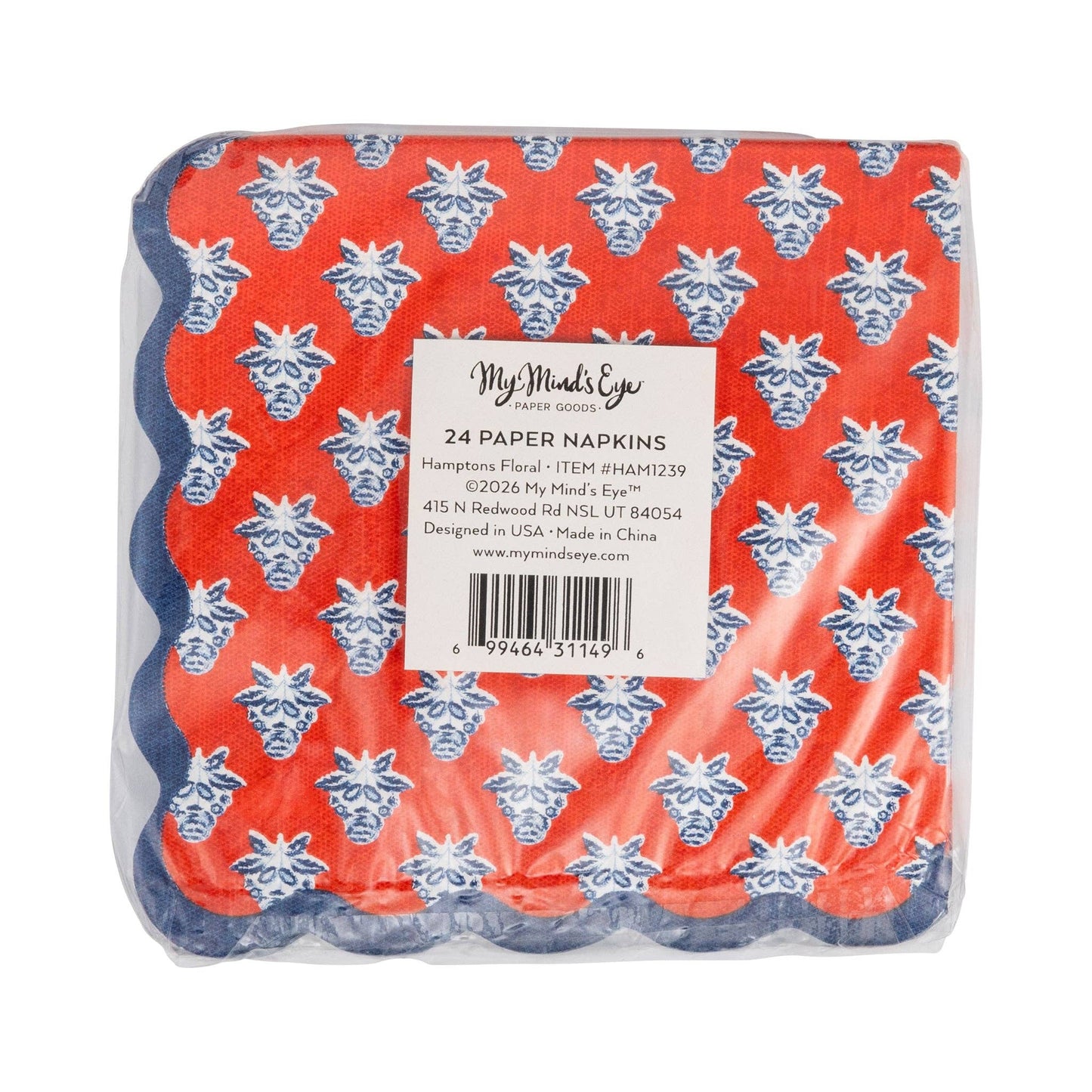 Floral Paper Cocktail Napkin