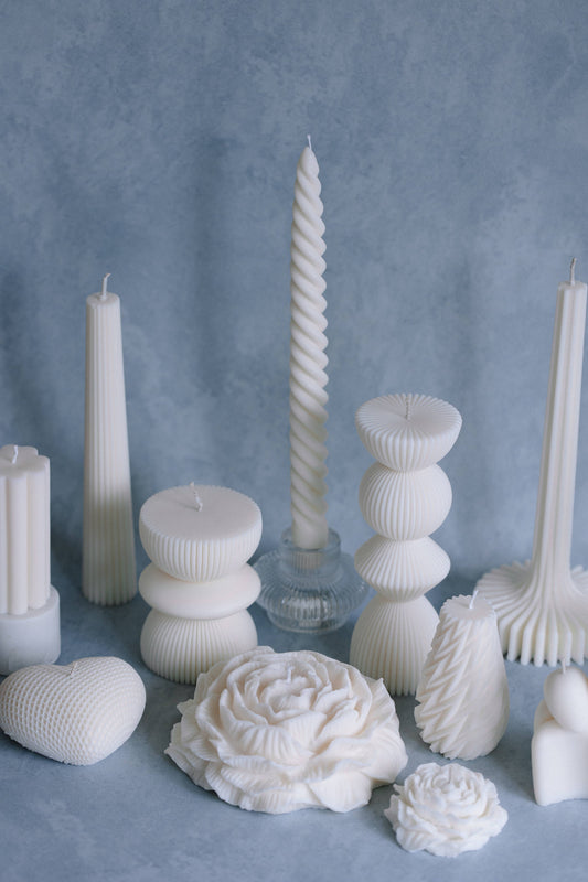 Long Pillar Candle: Ivory