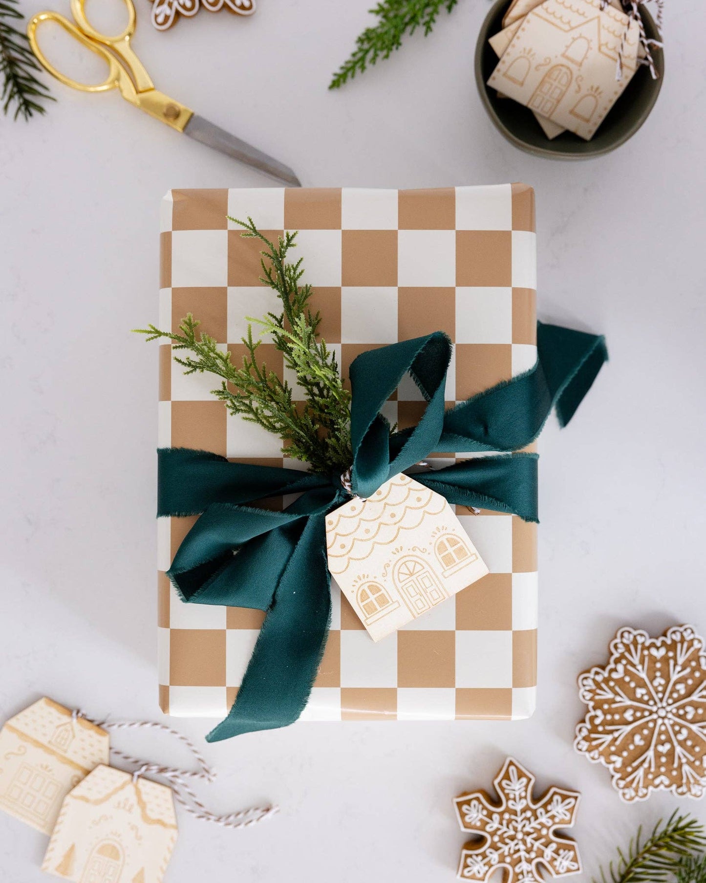 Gingerbread House Wood Tags