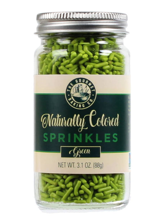 Naturally Colored Green Sprinkles 3.1 Oz.