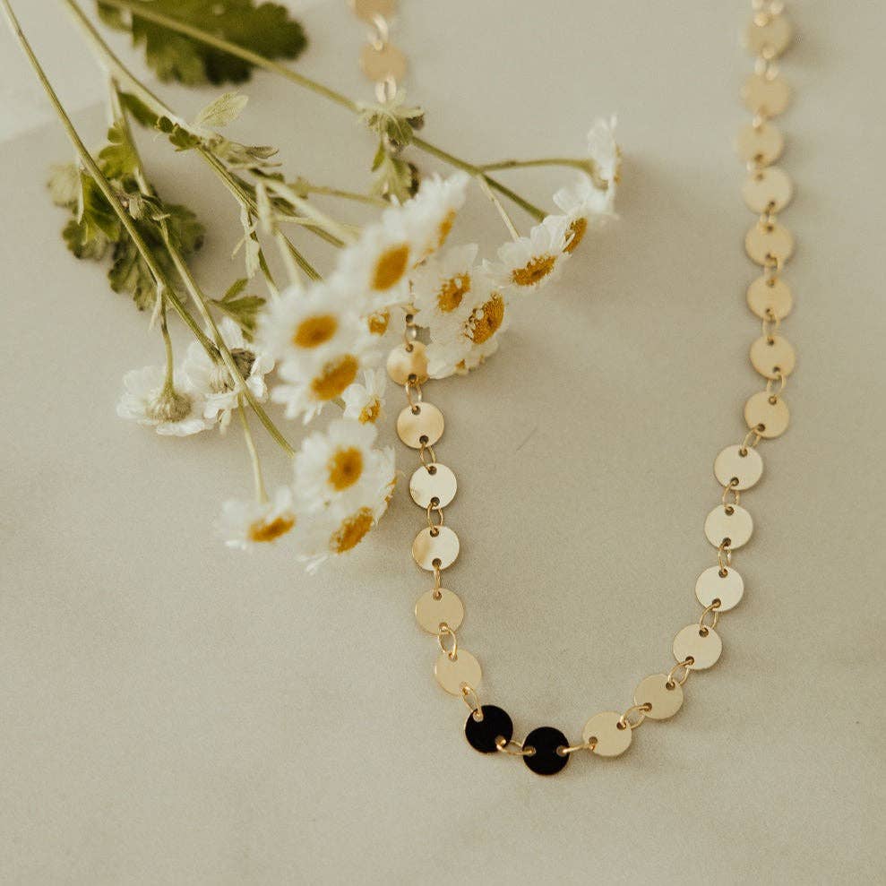 Chloe Gold Filled Coin Necklace: Gold