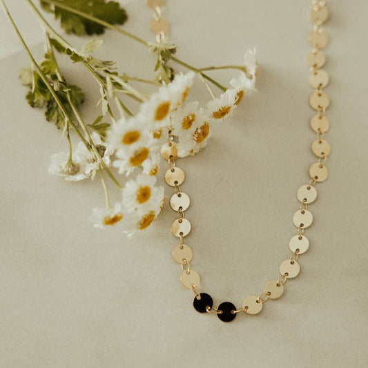Chloe Gold Filled Coin Necklace: Gold