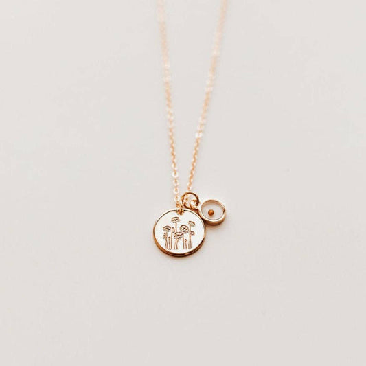 Poppy Necklace with Mustard Seed: Poppy