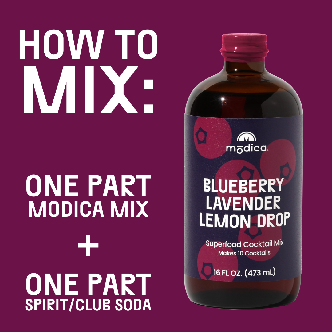 Blueberry Lavender Lemon Drop Cocktail + Mocktail Mix