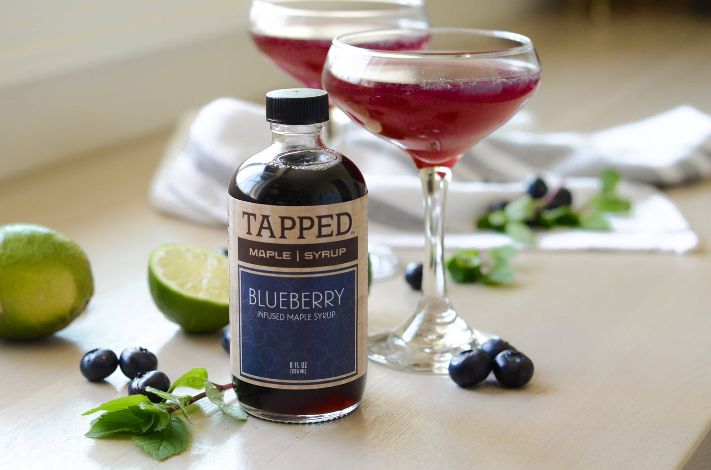 Blueberry Infused Maple Syrup - Half-pint (8 fl oz)