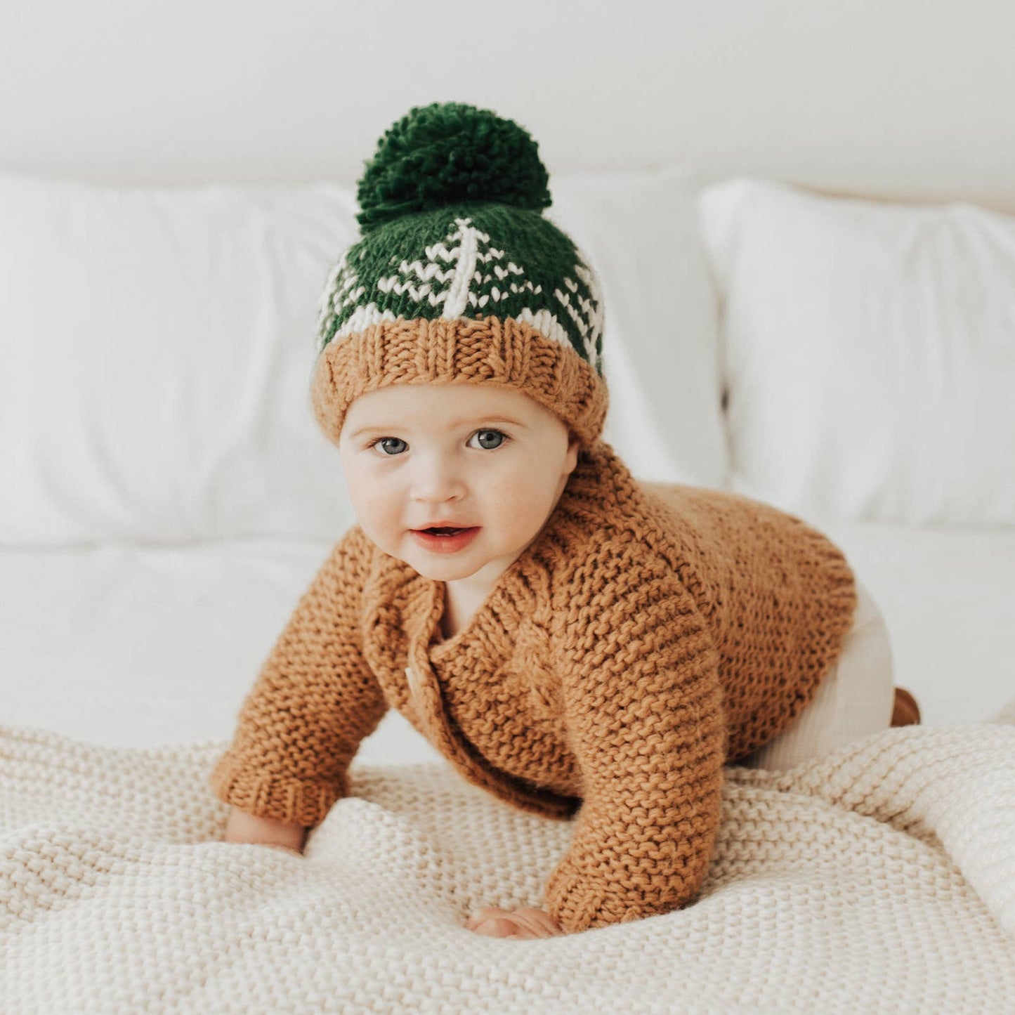 Forest Knit Beanie Hat Loden Baby & Kids: M (6-24 months)