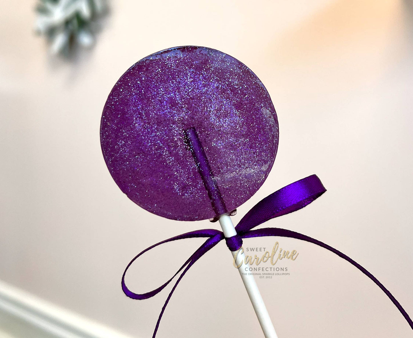 Grape Sparkle Lollipops