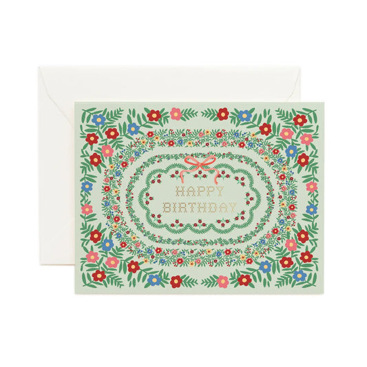 Rosette Birthday Card