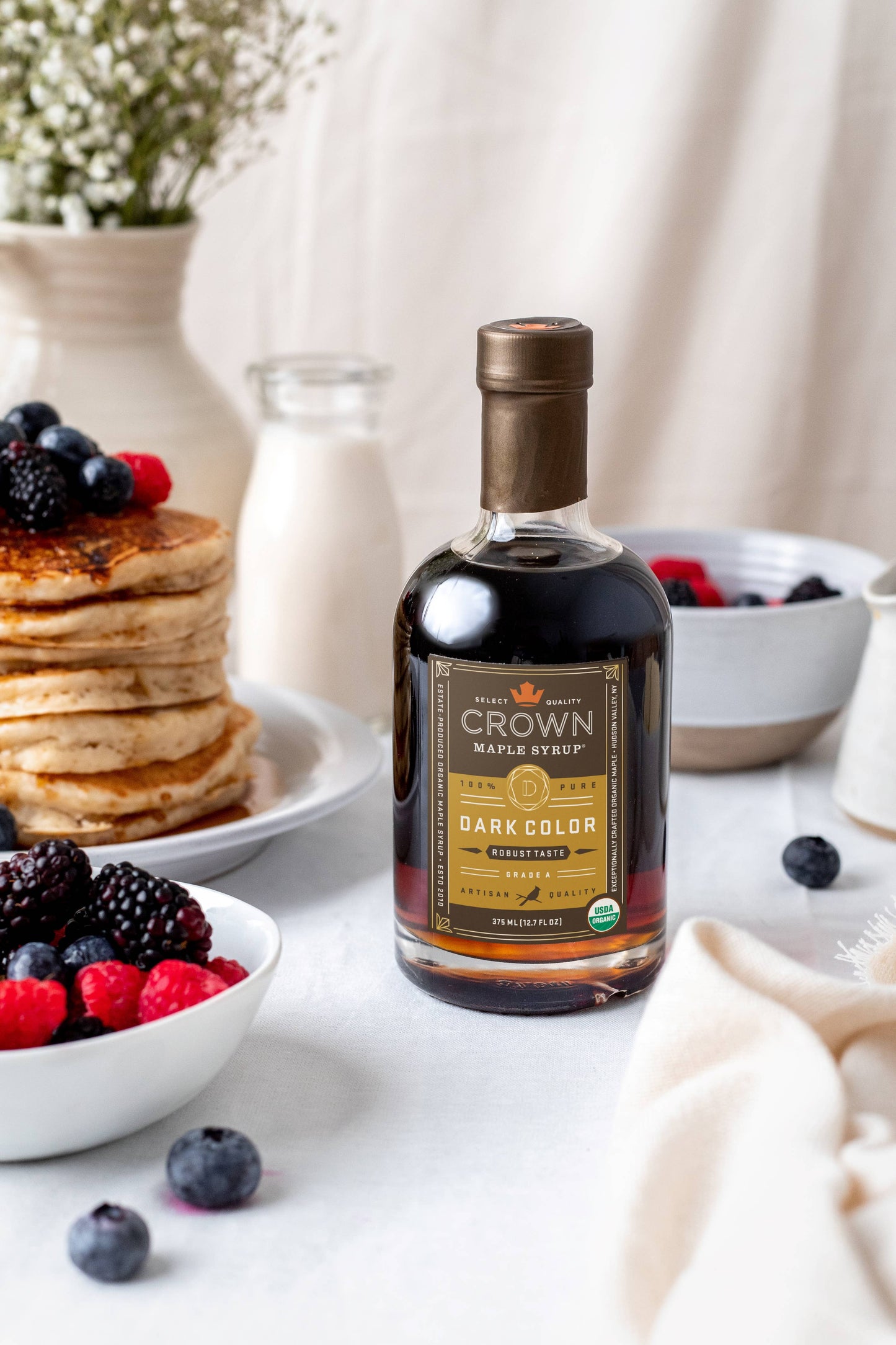 Dark Color and Robust Taste Organic Maple Syrup