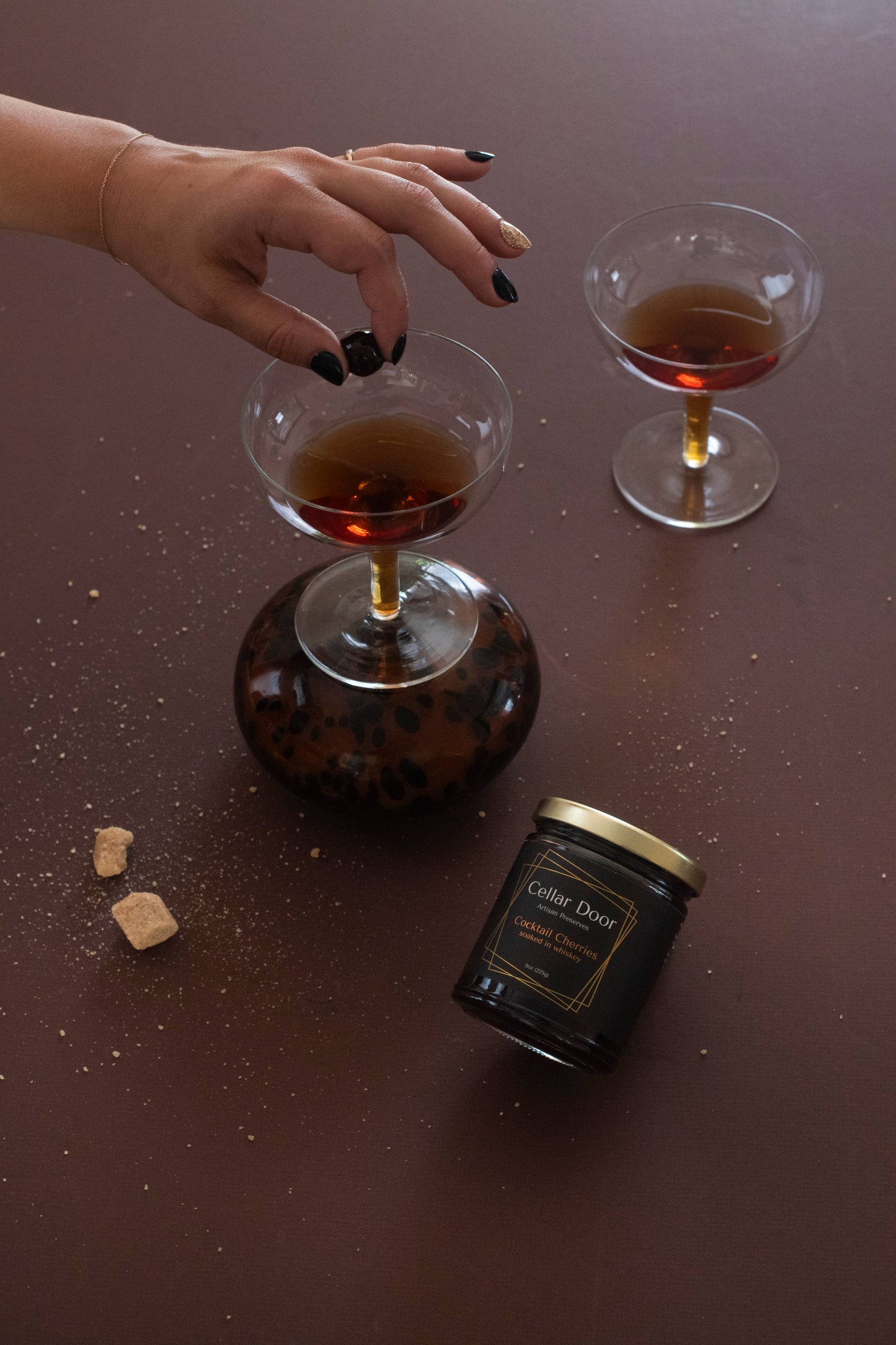 Cocktail Cherries Soaked in Whiskey