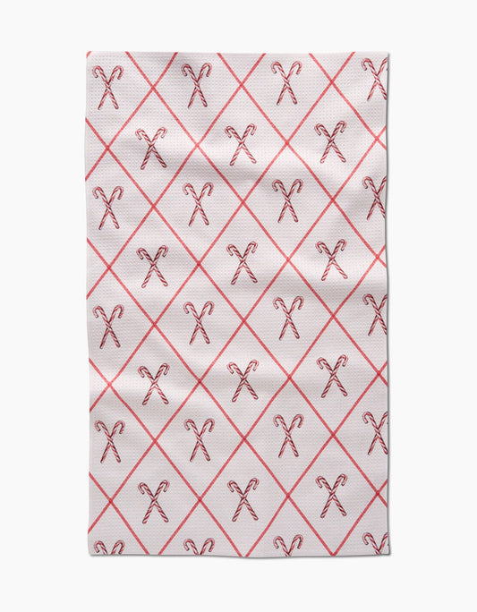Festive Candy Canes Tea Towel