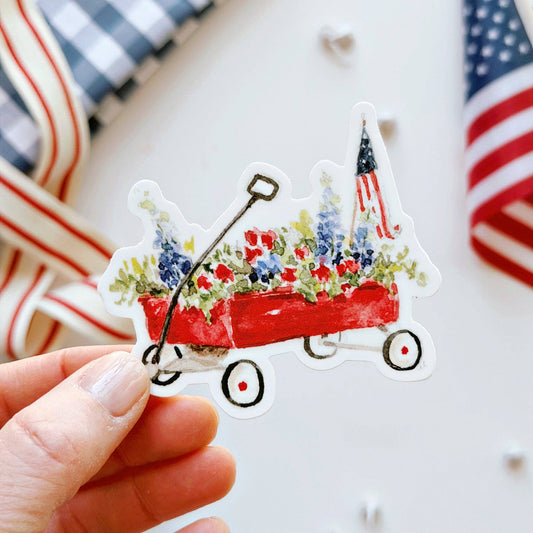 Red wagon sticker