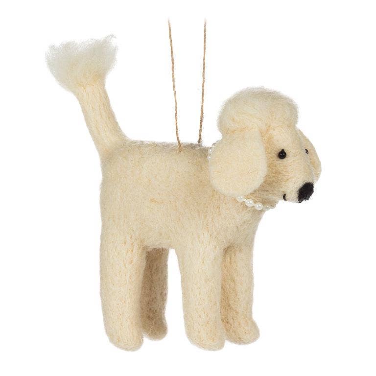Poodles with Pearls Ornament-3"H