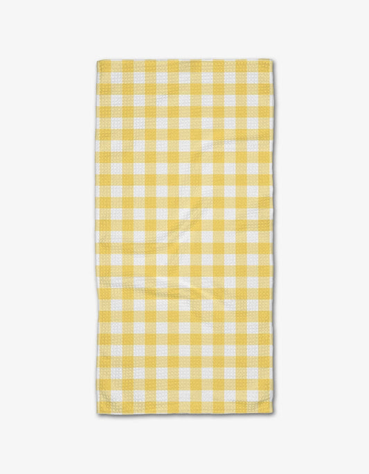 Lemon Gingham Bar Towel