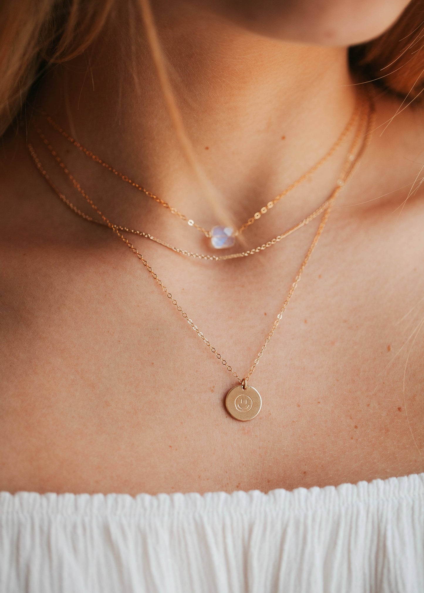 Moonstone Cushion Necklace | 14kt Gold Fill