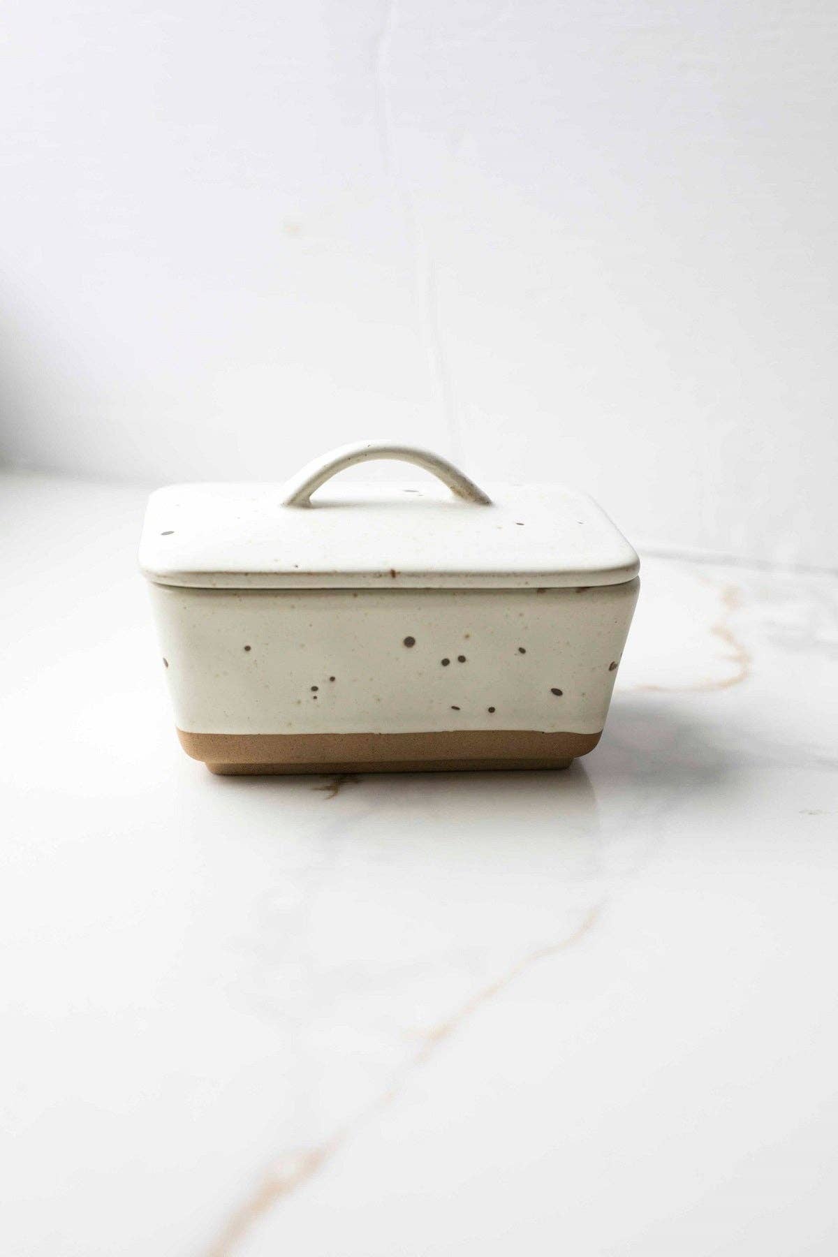 Speckled Butter Dish with Lid: 350ML