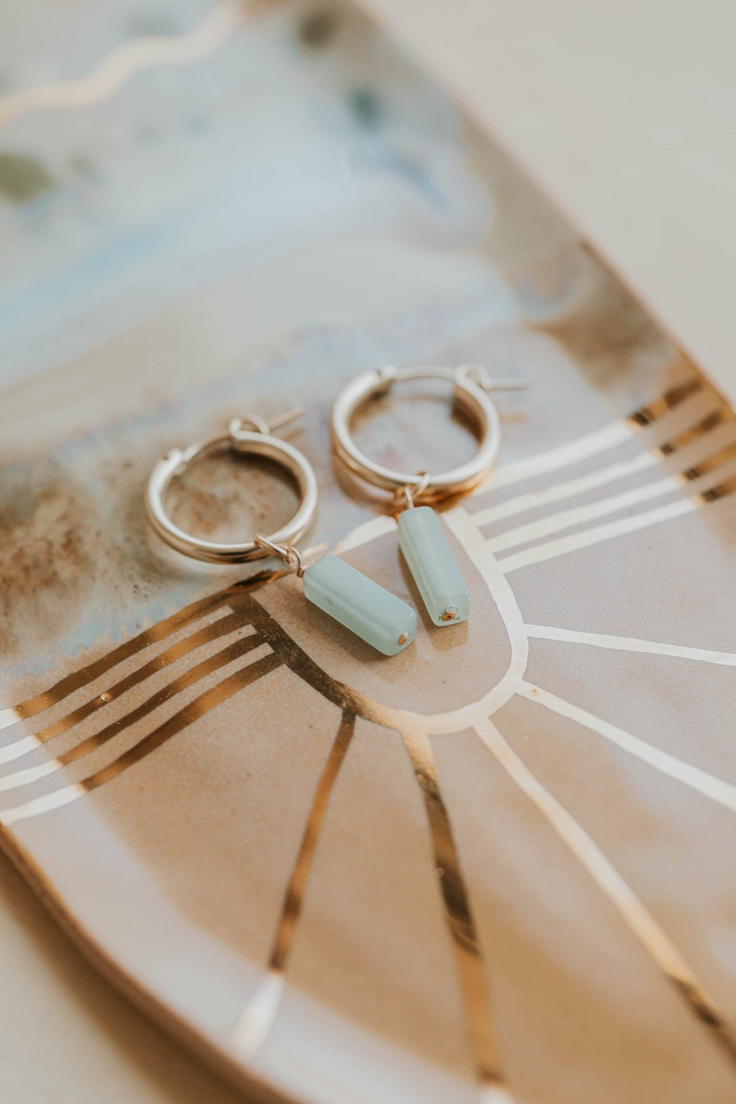 Seafoam Gemma Charms | 14kt Gold Fill