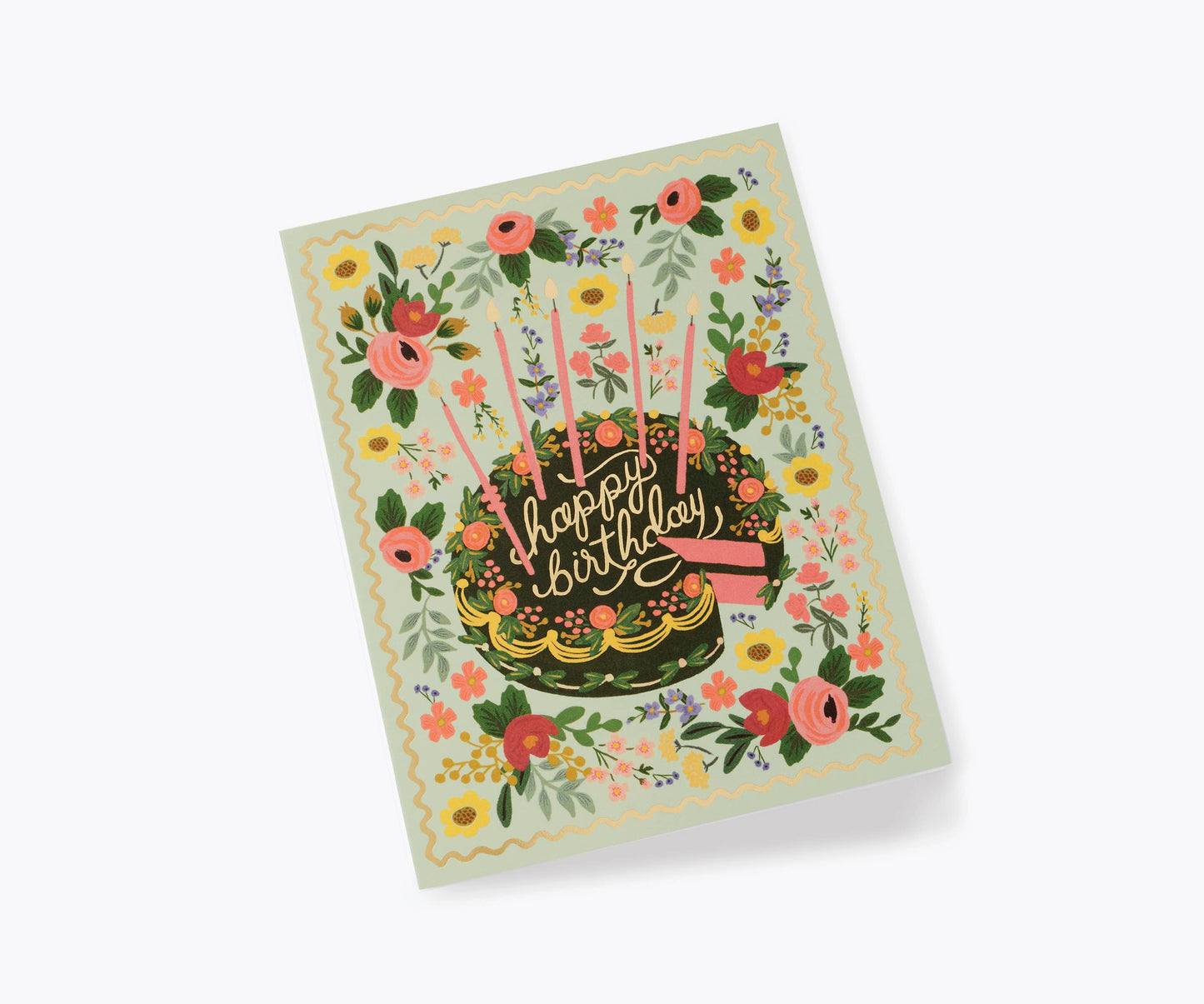 Boxed Set of Floral Cake Birthday Card