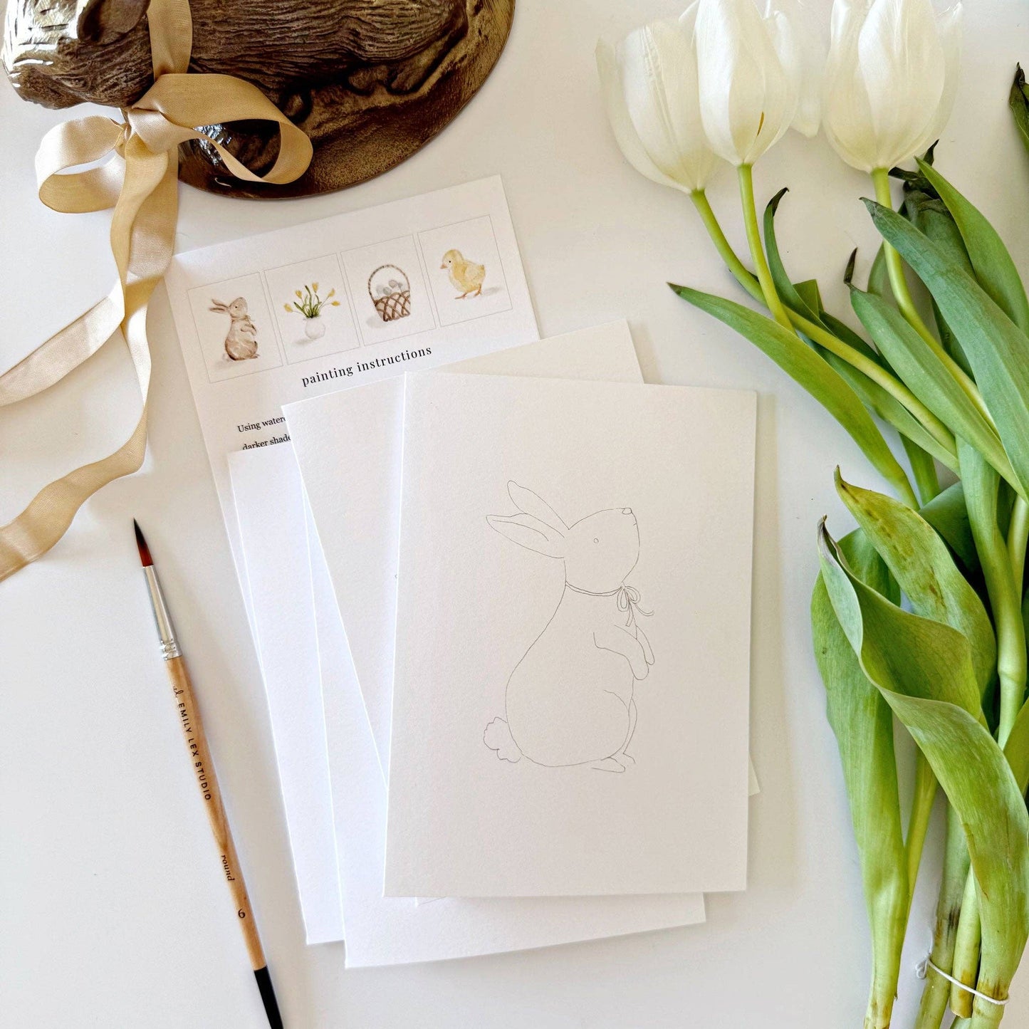 Easter paintable notecards