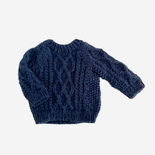 Fisherman Sweater, Navy | Baby & Kids Clothing: M; 2-4y