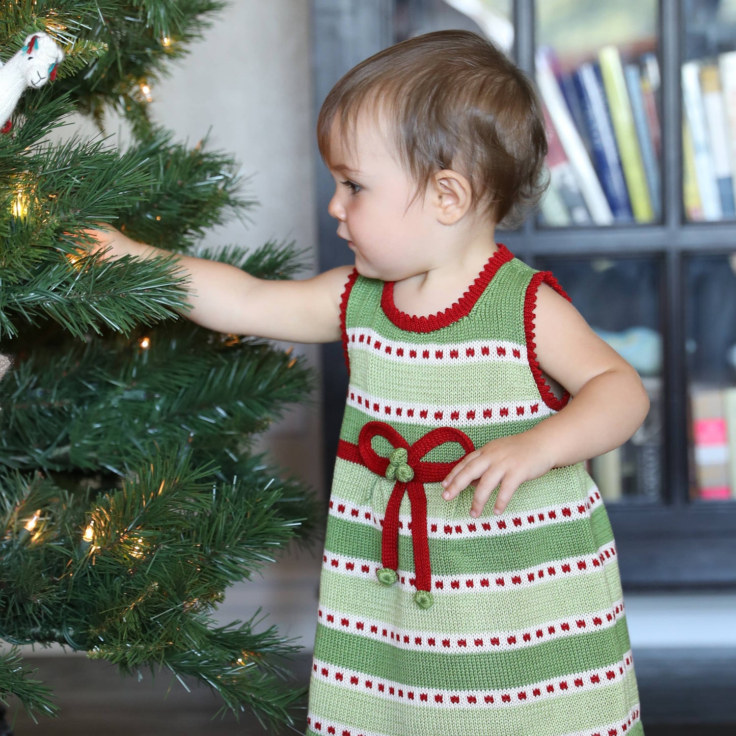 Striped Dress with Bow: 12M