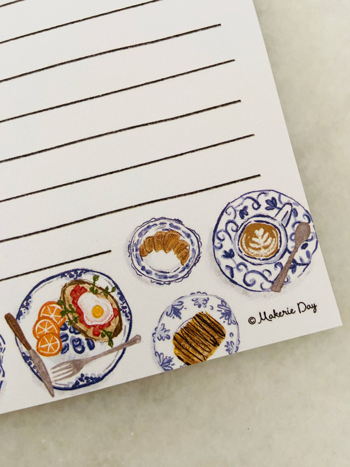 Brunch Memo Pad - Chinoiserie Design