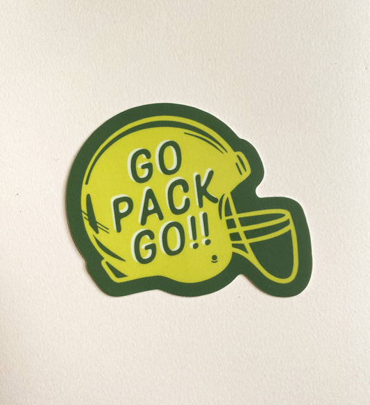 Go Pack Go! Packers Wisconsin vinyl sticker