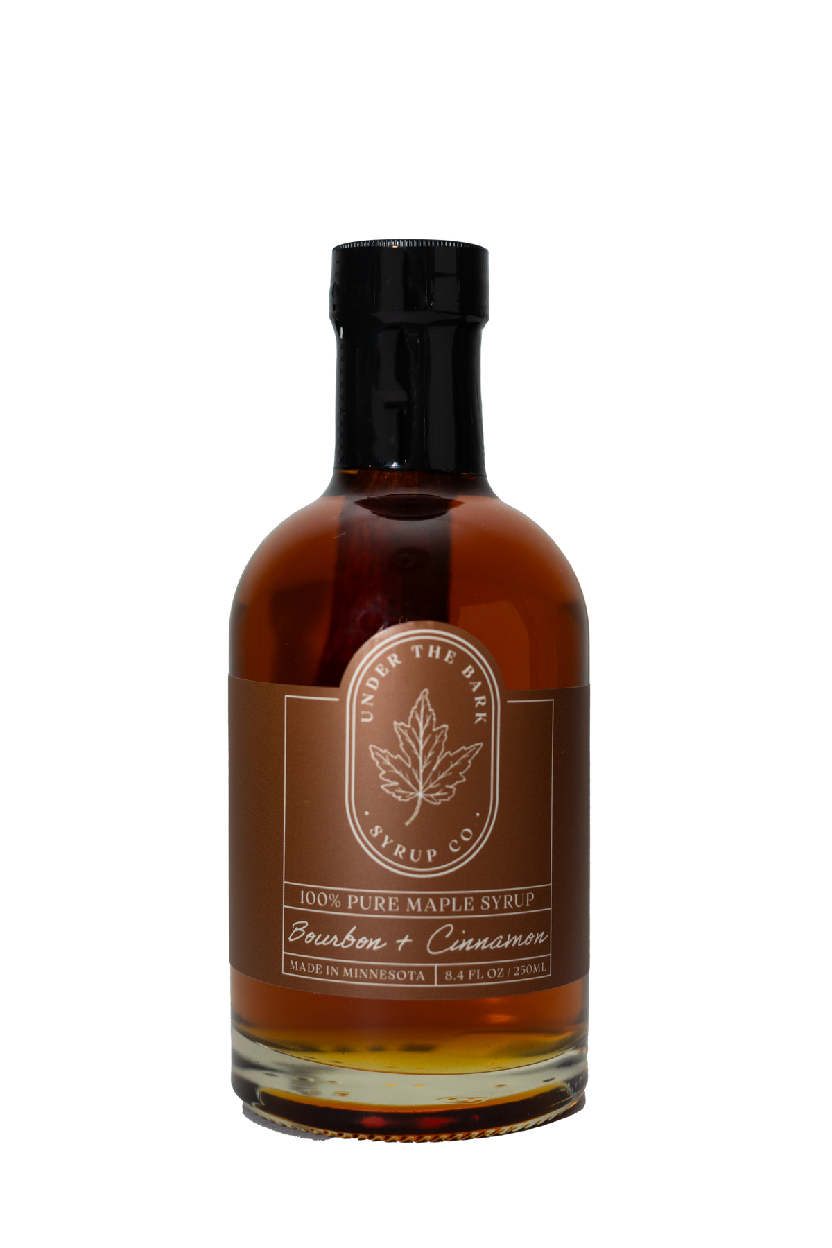Bourbon + Cinnamon Maple Syrup: 8 oz