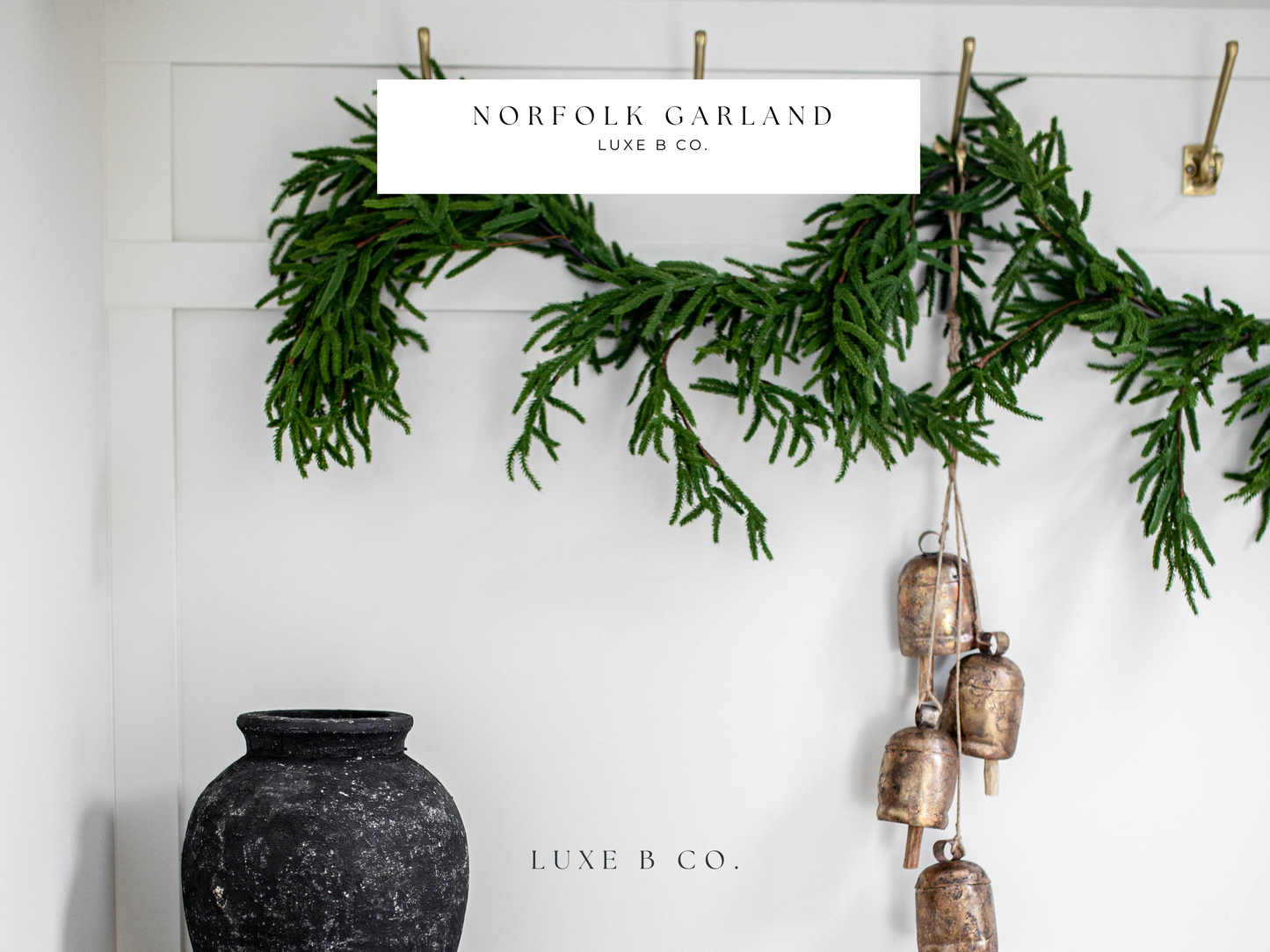 Norfolk Pine Christmas Garland Real Touch By Luxe B Co. - 6ft