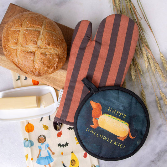 Happy Halloweenie Dog Pot Holder Set