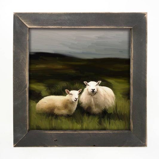 Two Sheep Pasture: Black / Large