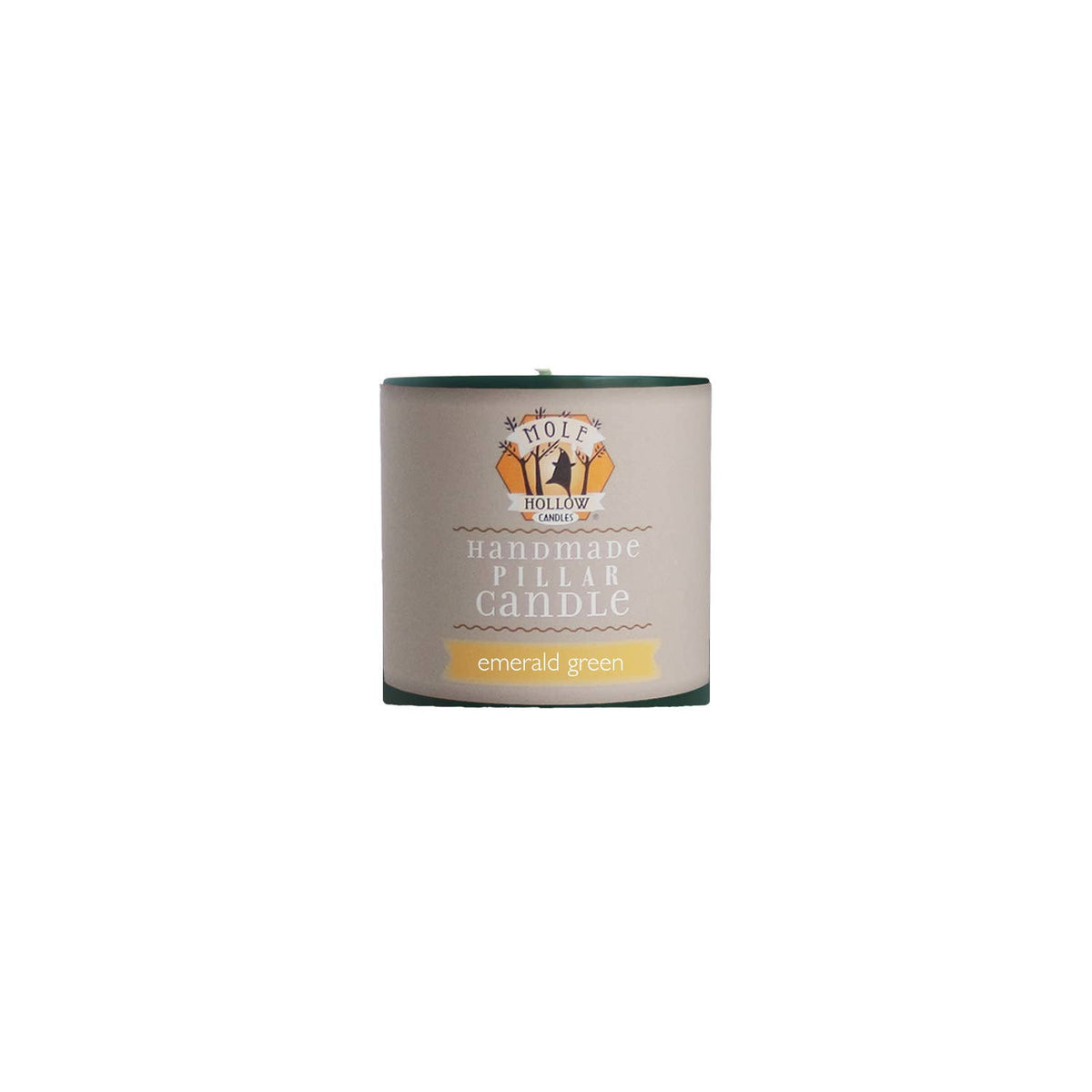 Emerald Green Unscented Pillar Candles: 3x3"