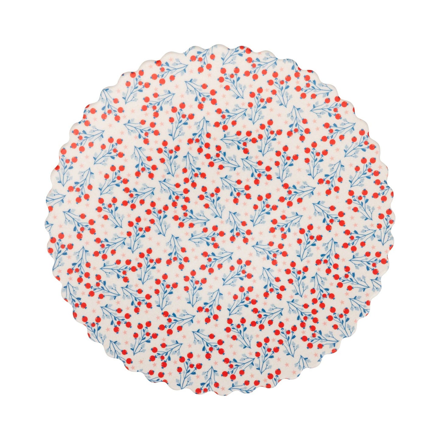 Floral Bamboo Paper Plate