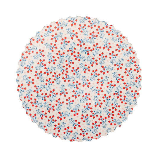Floral Bamboo Paper Plate