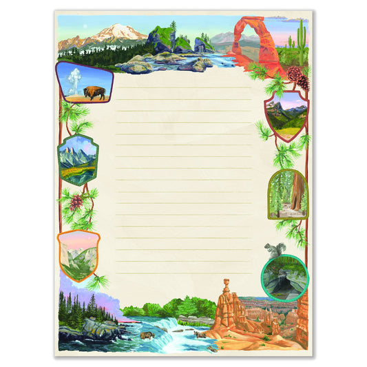 National Parks Scenic Landmarks 6x8 Lined Notepad