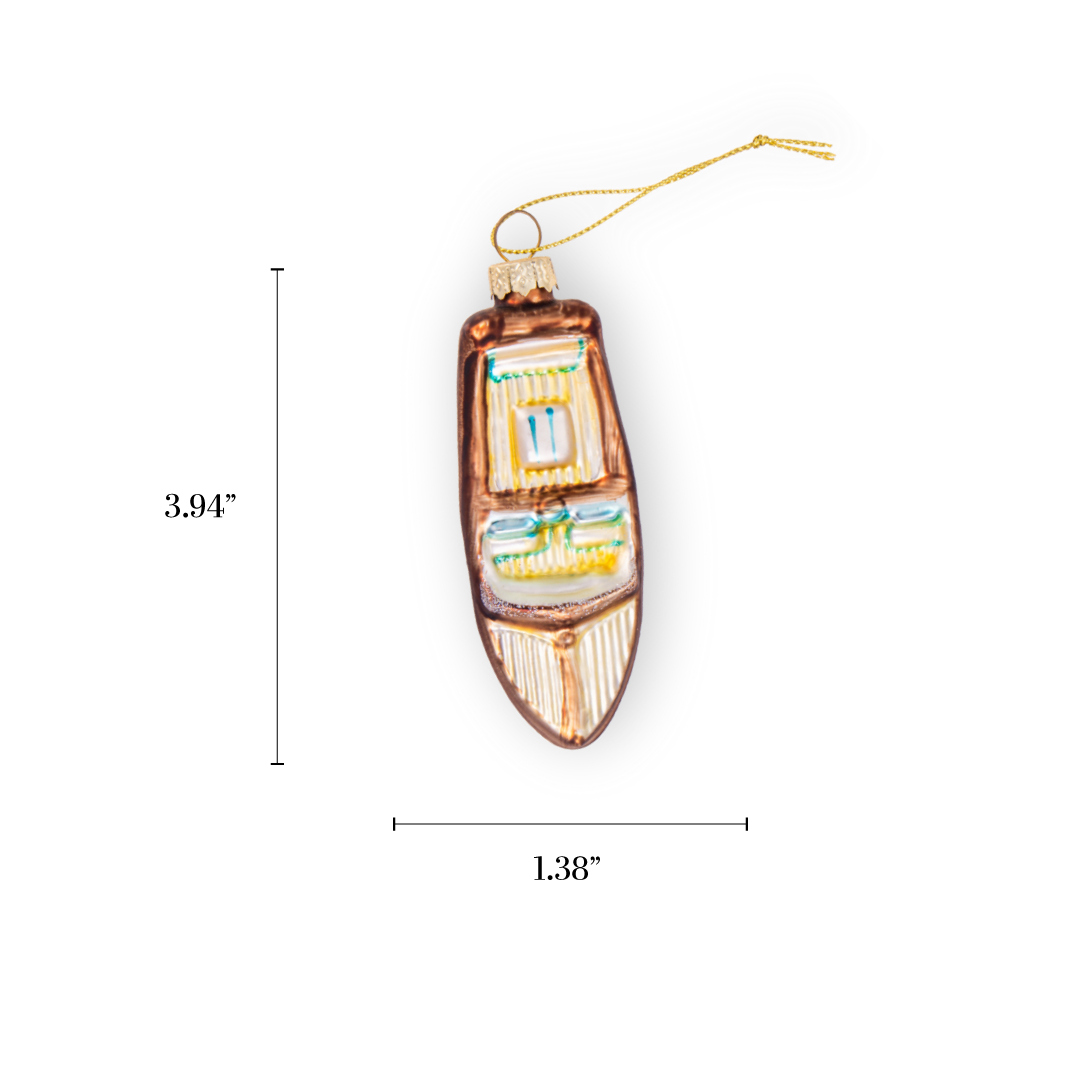 Vintage Speedboat Ornament