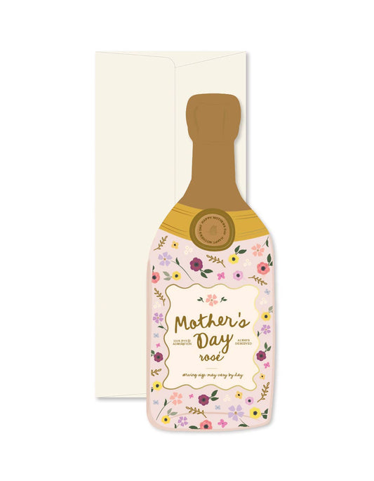 Mother's Day Rosé Bottle Greeting Card